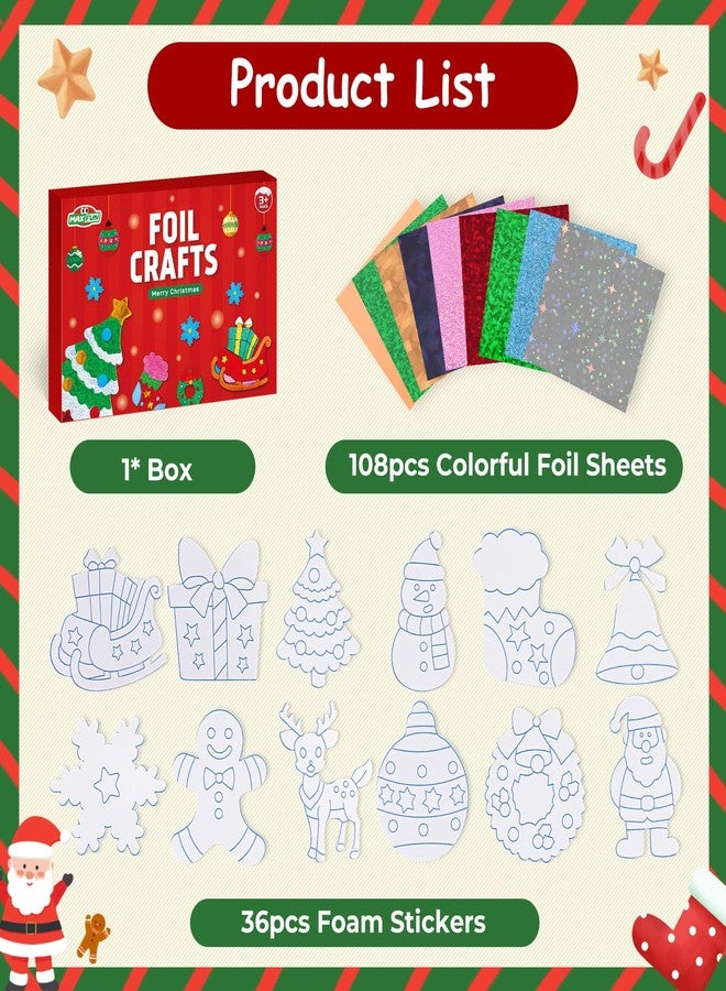 ماكس فن، أشغال يدوية من رقائق معدنية للأطفال، أنشطة إبداعية، ملصقات إسفنجية، مجموعات أدوات حرفية لحفلات الأطفال وهدايا عيد الميلاد - Image 3